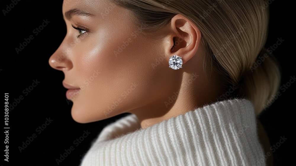 custom made wallpaper toronto digitalA woman gracefully highlights her beautiful earrings while modeling