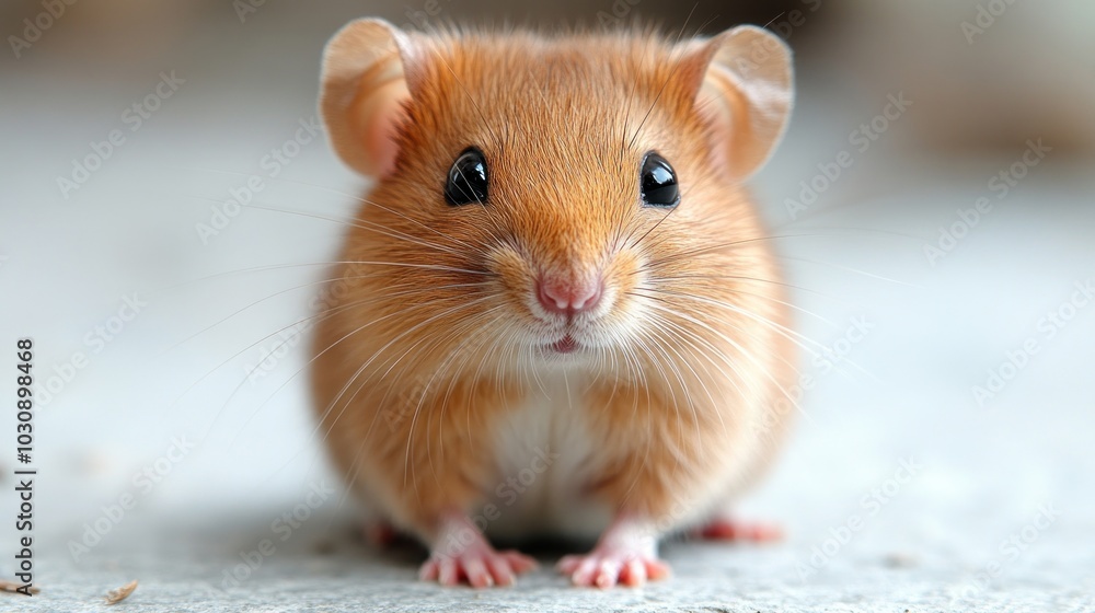 A tiny hamster curiously peeking around its cozy environment, full of charm A tiny hamster curiously peeking around its cozy environment, full of charm