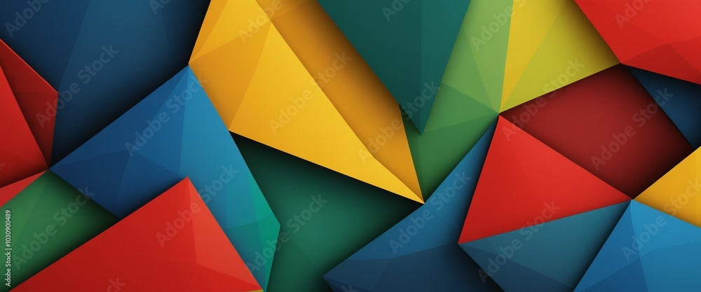 Polygonal Banner with Light Shadows Polygonal Banner with Light Shadows