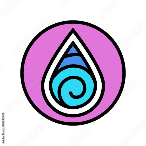 water droplet acupuncture color icon vector. water droplet acupuncture sign. isolated symbol illustration