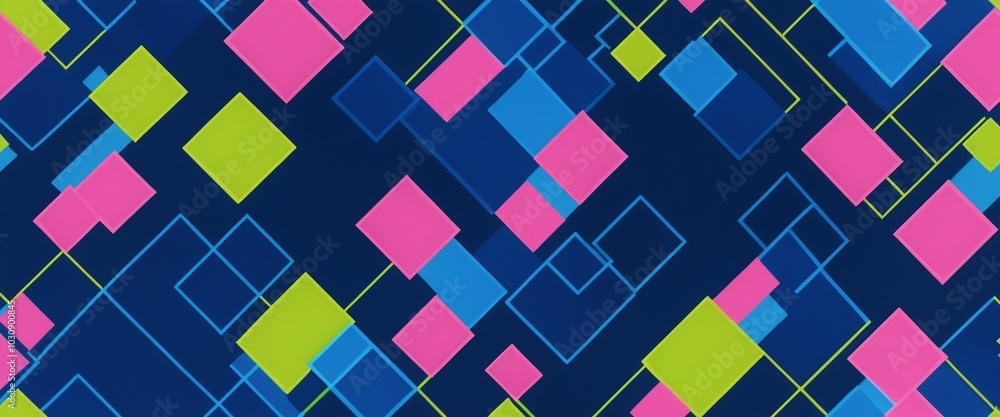 Translucent Rectangles Banner with Geometric Patterns Translucent Rectangles Banner with Geometric Patterns