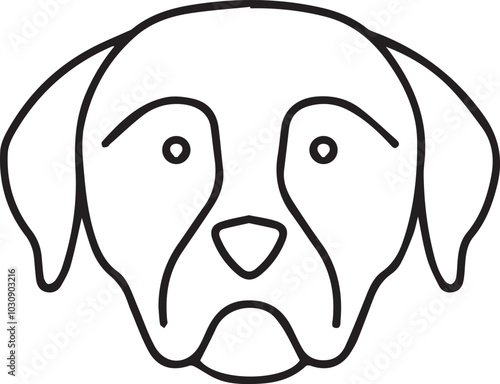 Dog icon symbol vector image illustration 