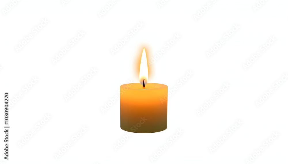 Lit Candle isolated with white highlights, png Lit Candle isolated with white highlights, png