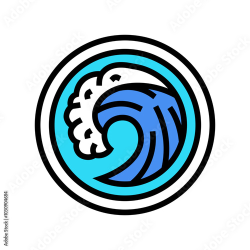 wave acupuncture color icon vector. wave acupuncture sign. isolated symbol illustration