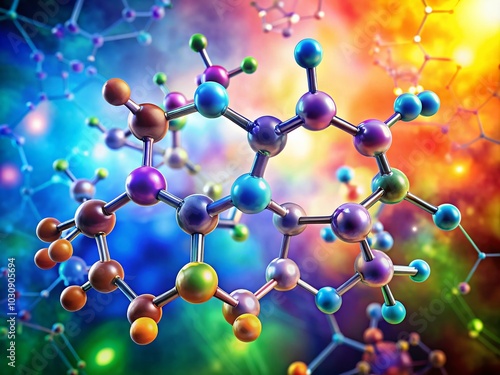 Detailed Chlorhexidine Molecular Structure Illustration for Educational and Scientific Purposes in Pharmacology and photo