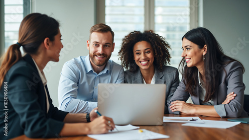 Professional business settings featuring diverse men and women: Perfect for corporate branding and workplace inclusivity campaigns