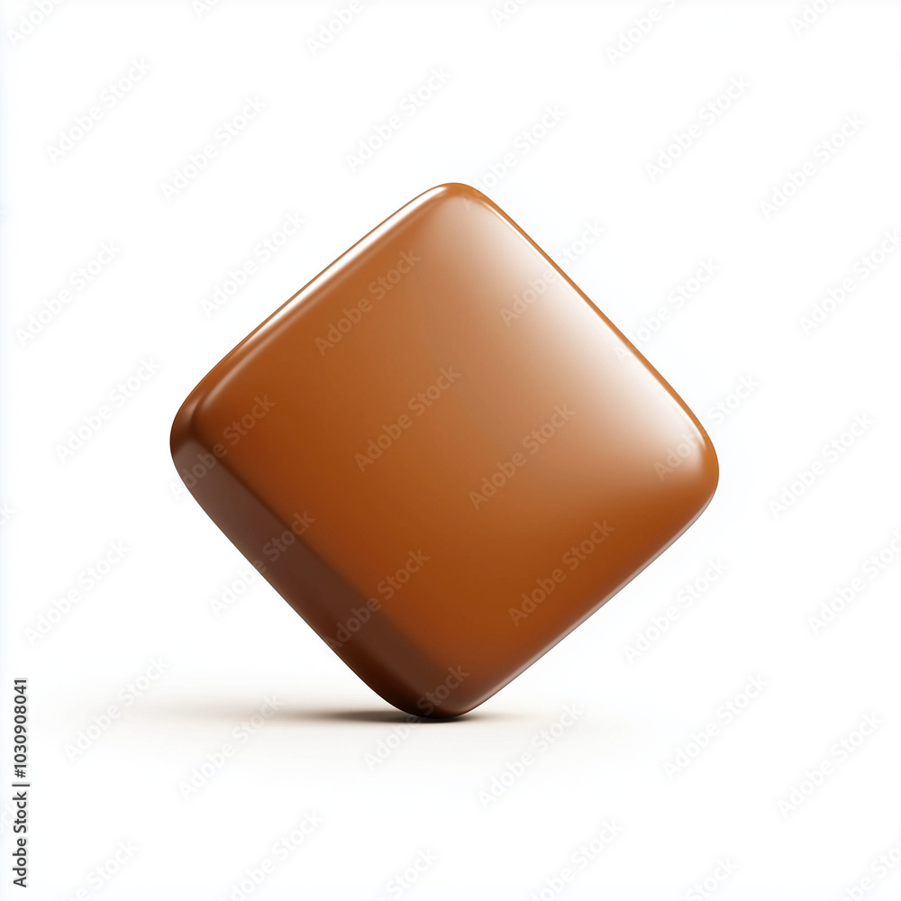 3D chocolate brown diamond on a white background 3D chocolate brown diamond on a white background