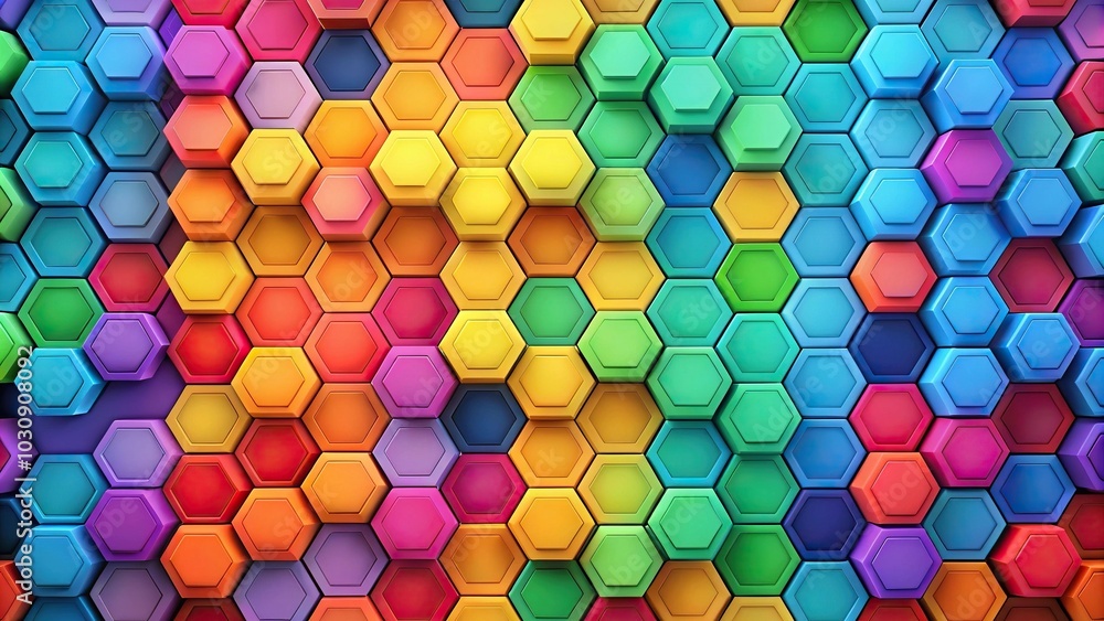 Colorful hexagon pattern background Colorful hexagon pattern background