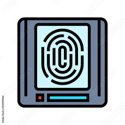 sensor biometric color icon vector. sensor biometric sign. isolated symbol illustration