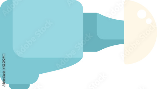 Digital non contact thermometer measuring temperature in flat style