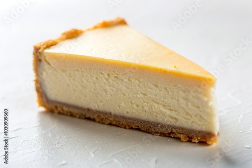 Delicious cheesecake on white background macro close-up