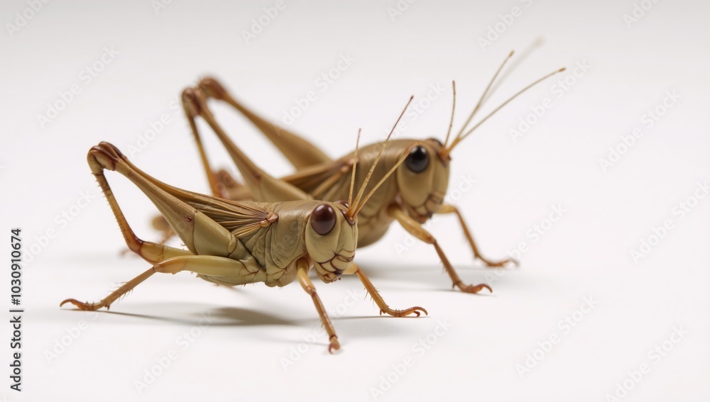 Cricket portrait against an empty backdrop Cricket portrait against an empty backdrop