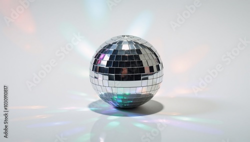 Isolated disco ball on white background