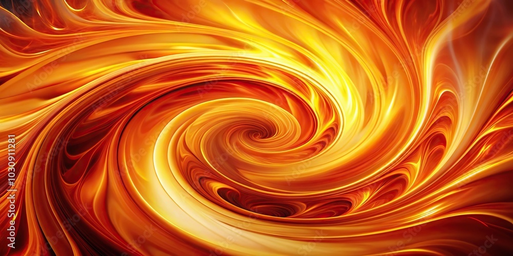 Dynamic abstract fiery swirl in orange and yellow Dynamic abstract fiery swirl in orange and yellow