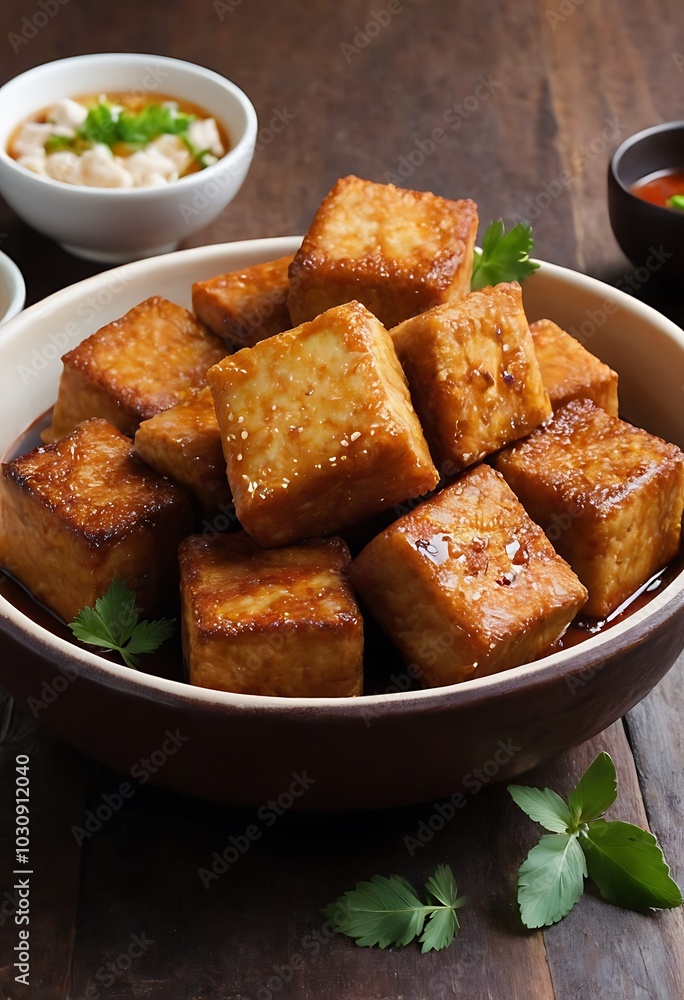Delicious Taiwanese traditional food dish stinky tofu Delicious Taiwanese traditional food dish stinky tofu