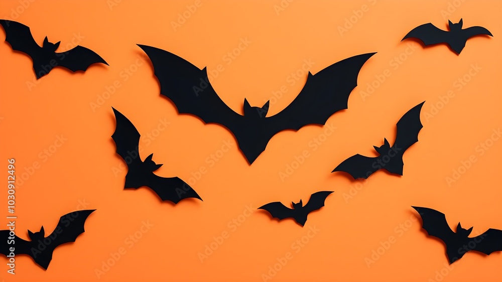 Naklejka premium halloween background with bats