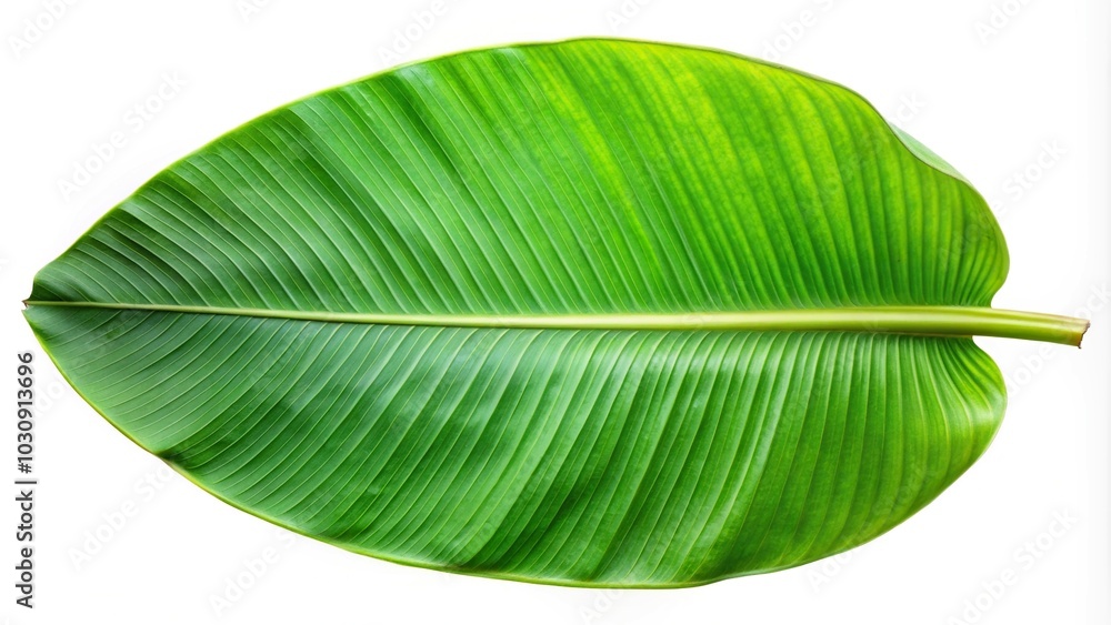 Extreme close-up of a banana leaf isolated on white background Extreme close-up of a banana leaf isolated on white background