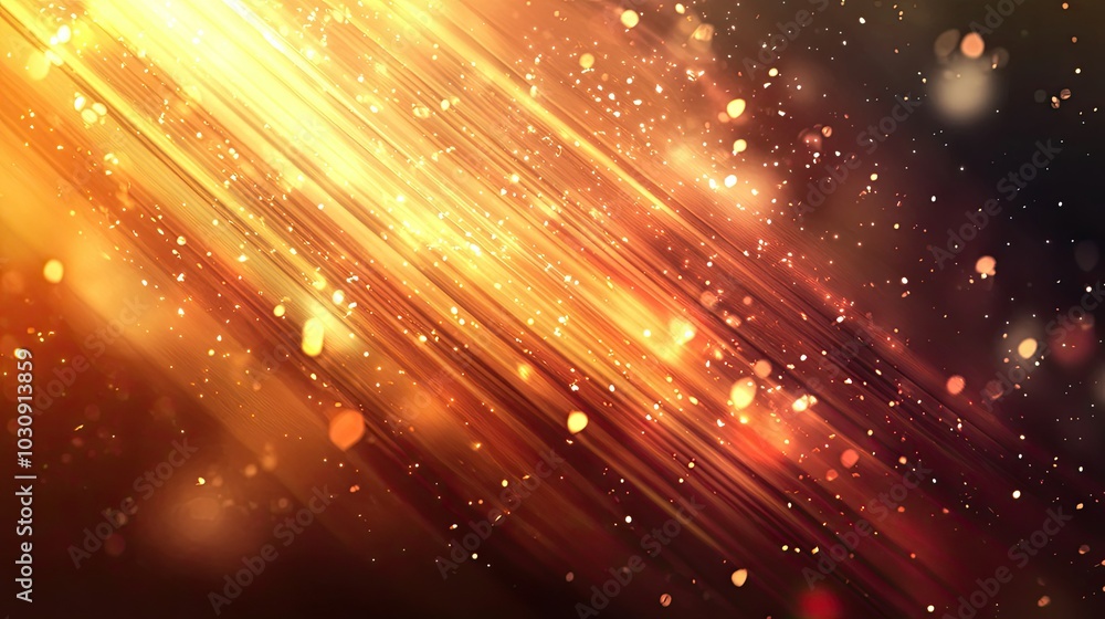 Fototapeta premium Warm Glowing Light Streaks Abstract Background 