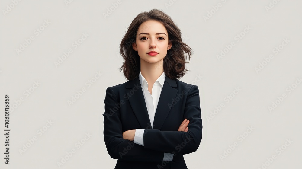 Confident businesswoman with arms crossed Confident businesswoman with arms crossed