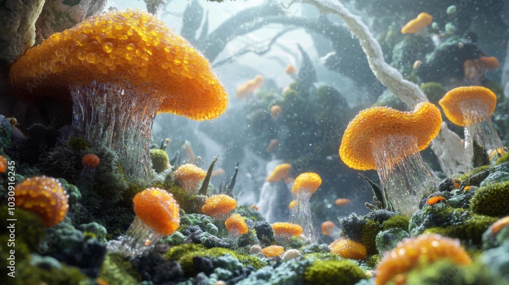 Microbial world exploration through organic and crystalline imagery