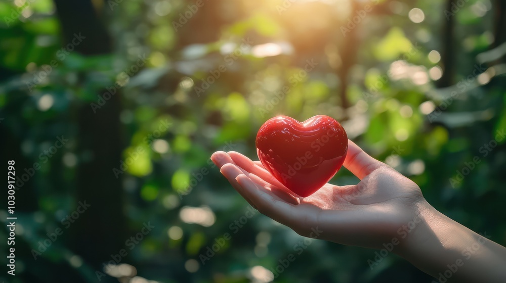 red heart in hand background health care organ donation family life insurance world heart day world health day praying concept red heart in hand background health care organ donation family life insurance world heart day world health day praying concept