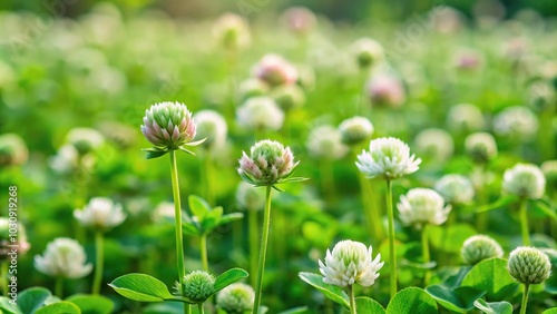 Fresh green field of Trifolium alexandrinum or Egyptian clover, also known as berseem clover fields