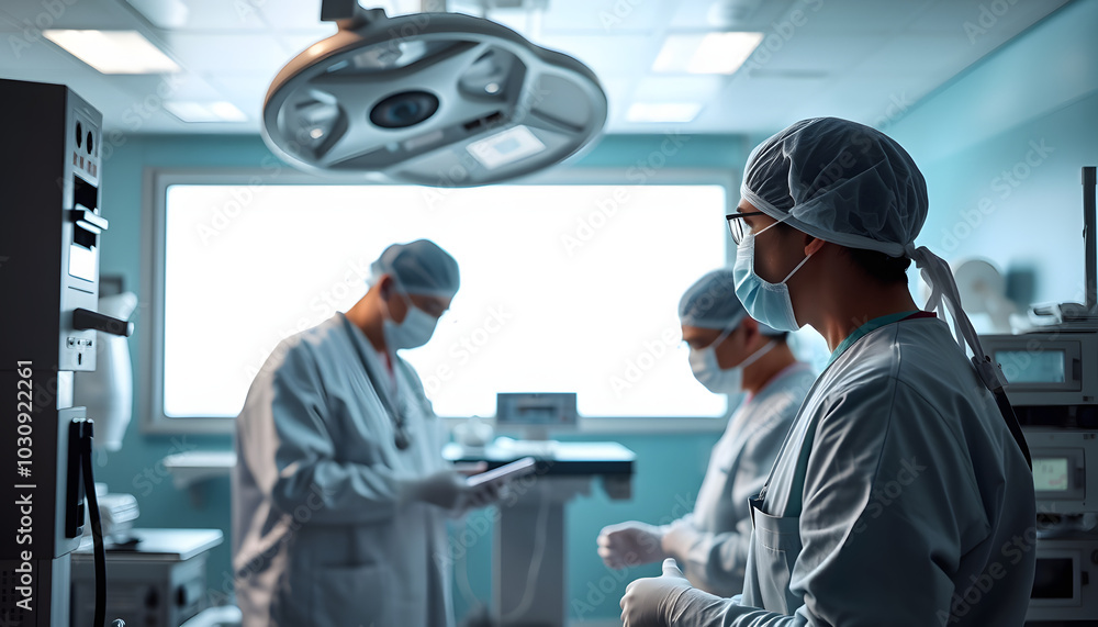 Doctors In The Surgery Room isolated with white highlights, png Doctors In The Surgery Room isolated with white highlights, png