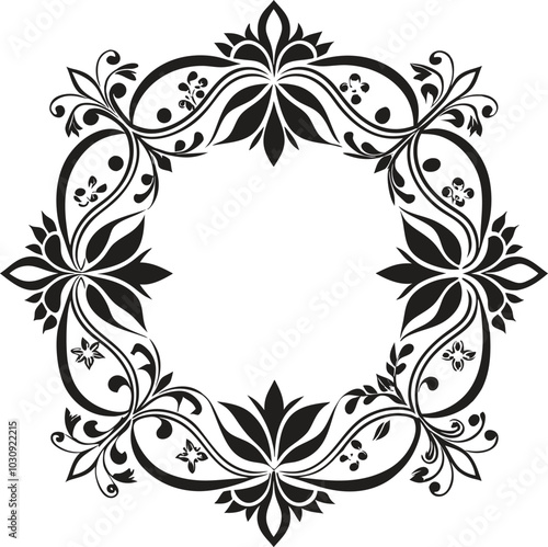 Line art mandala illustration, Vector Elegant Design for Background , wallpaper or Frame. Ai Generated