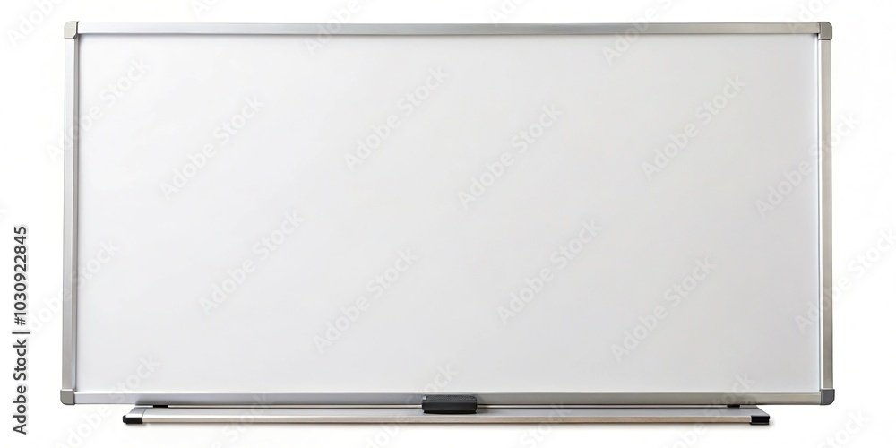 Interactive whiteboard with long shot perspective, isolated on white background Interactive whiteboard with long shot perspective, isolated on white background