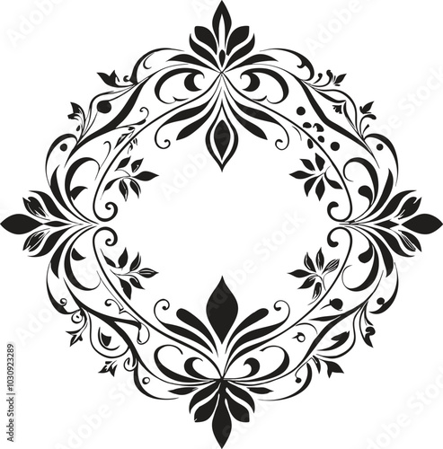 Line art mandala illustration, Vector Elegant Design for Background , wallpaper or Frame. Ai Generated