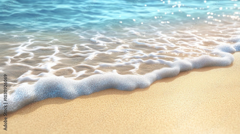 Fine beach sand in the summer sun Fine beach sand in the summer sun