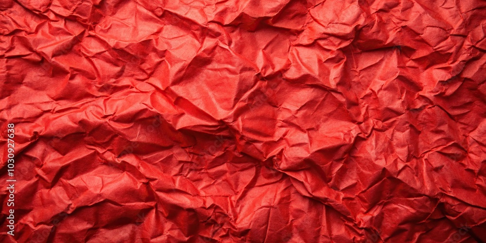 Macro red paper texture background with abstract crumpled shapes Macro red paper texture background with abstract crumpled shapes