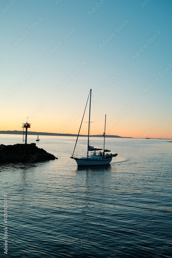 Sail Boat on the ocean Sail Boat on the ocean