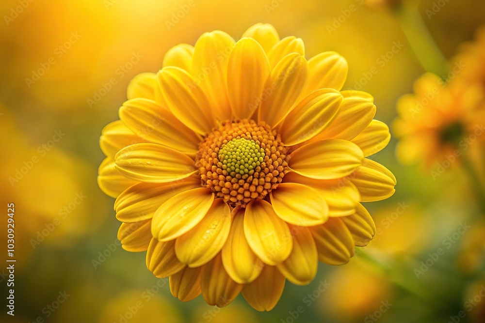 Macro yellow flower on a background of flower Macro yellow flower on a background of flower