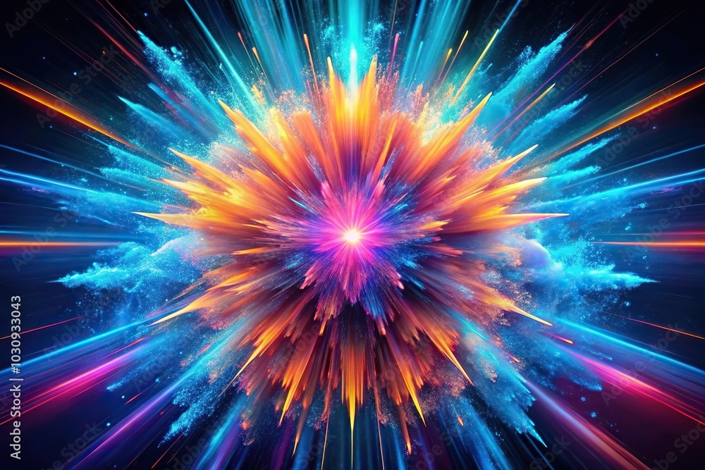 neon blue explosion neon blue explosion