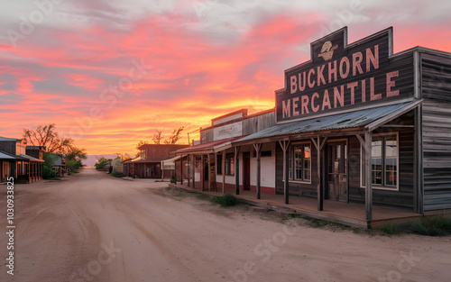 Sunset Over a Deserted Western Town: The Ghost of Buckhorn Mercantile
 photo