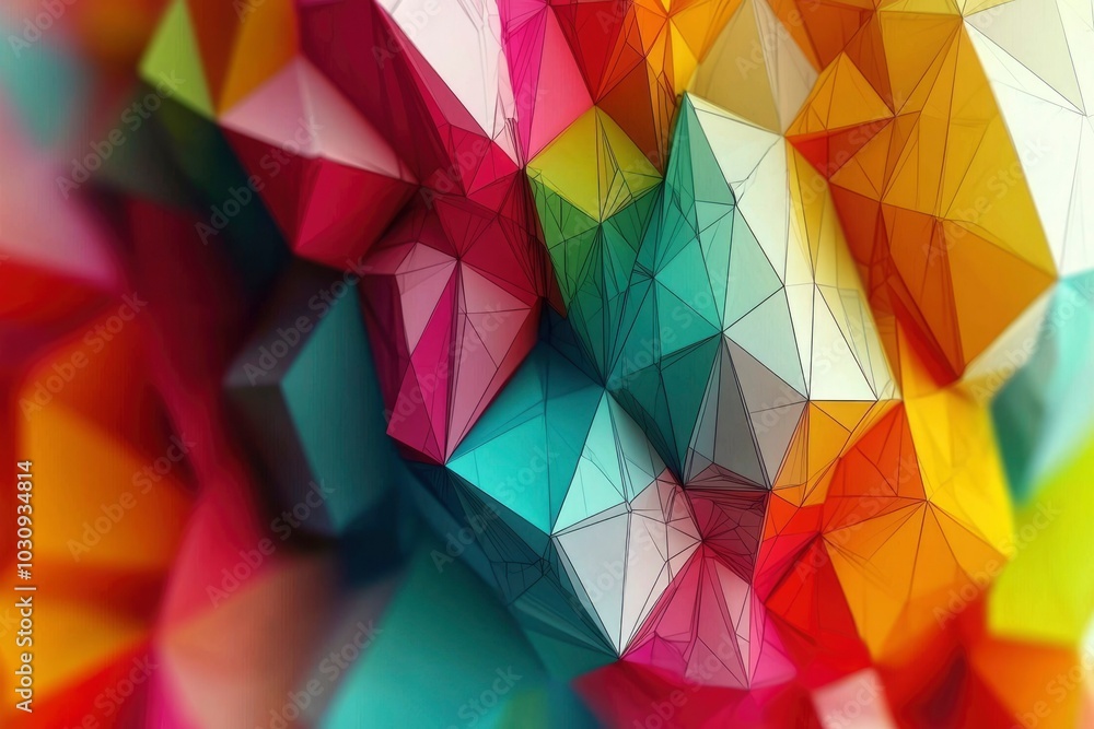 Abstract Colorful Geometric Pattern of Triangles Abstract Colorful Geometric Pattern of Triangles