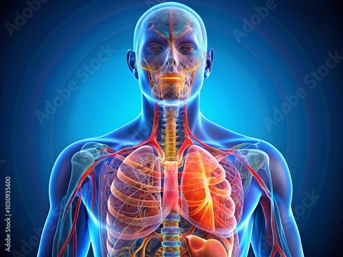 Detailed Illustration of the Hilum in the Respiratory System: Anatomy, Function, and Significance in Lung Health photo