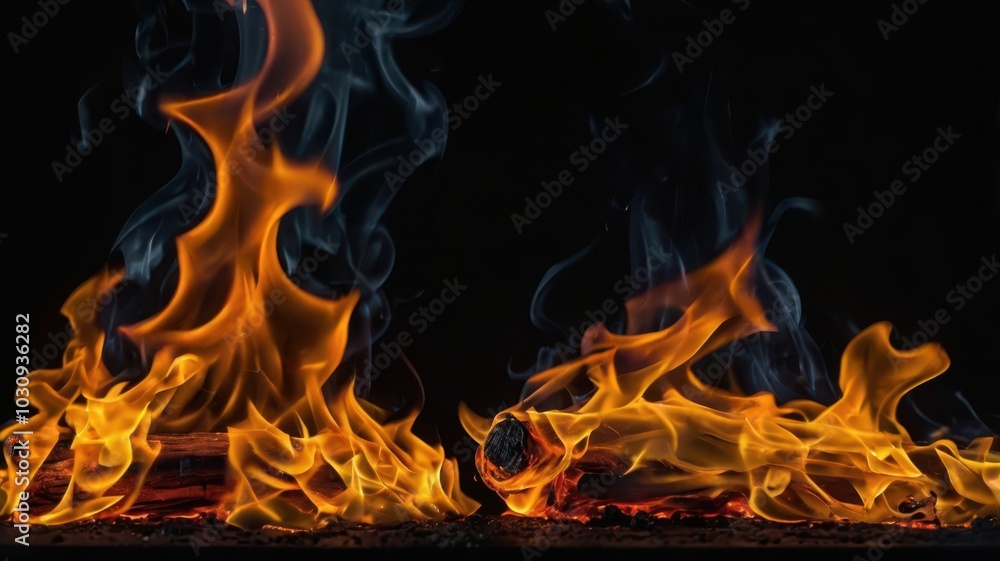 Fototapeta premium Flame, Fire, Fire, Coals, Fire Sparks, Fireplace, Firewood, Ignition, Ash, Lava, Barbecue
