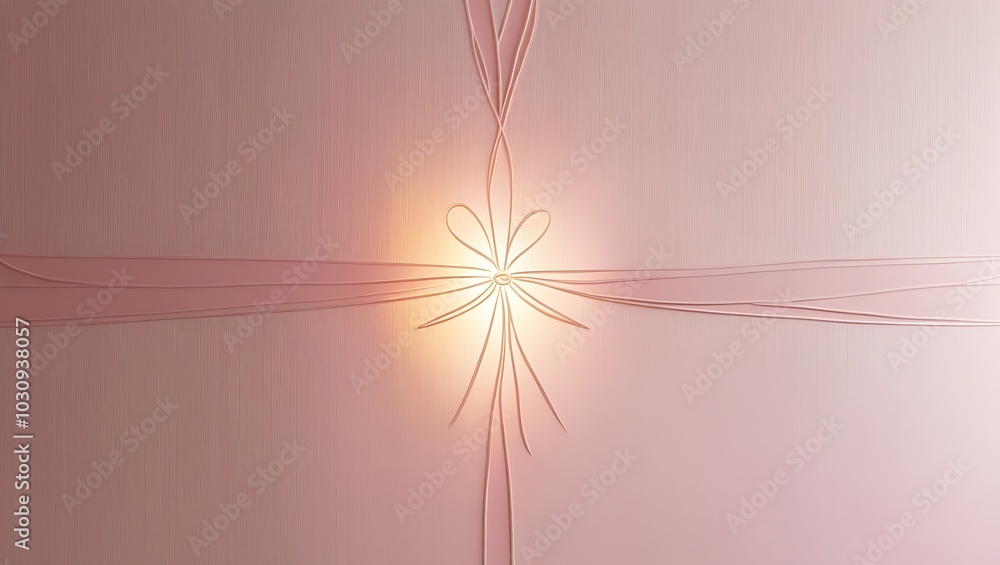 Obraz premium Gift box with ribbon bow. Generative Ai.