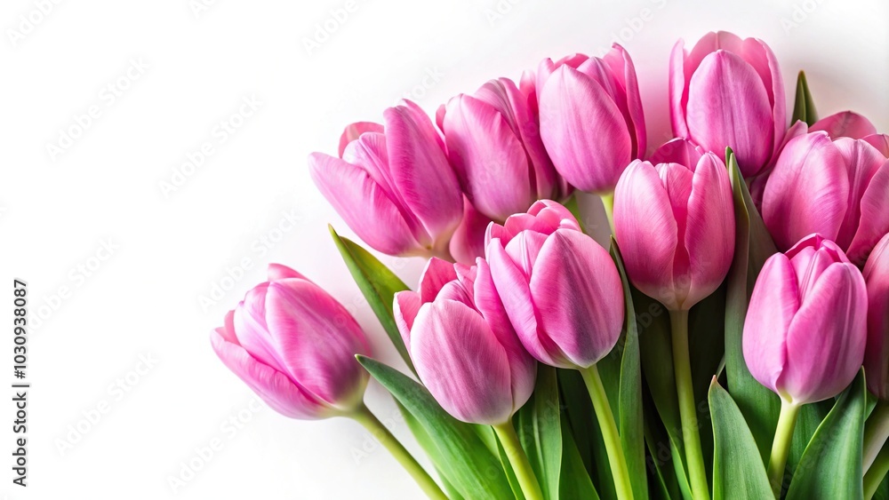 pink tulips isolated on white background Medium Shot pink tulips isolated on white background Medium Shot