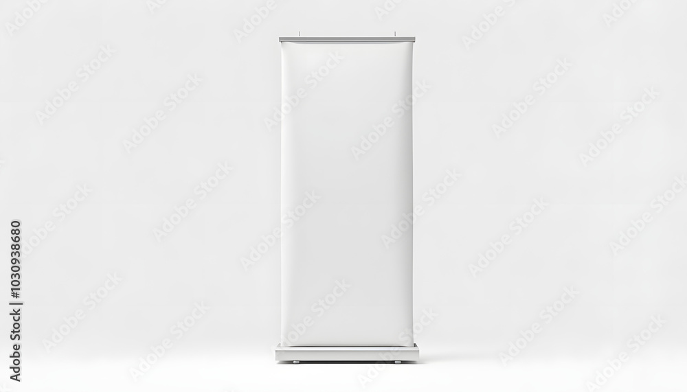 Roll Up mockup banner in class presentation isolated with white highlights, png Roll Up mockup banner in class presentation isolated with white highlights, png