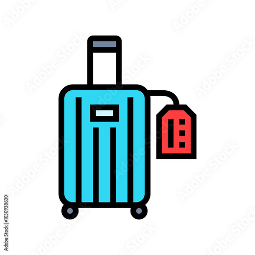 baggage claim hospitality hotel color icon vector. baggage claim hospitality hotel sign. isolated symbol illustration