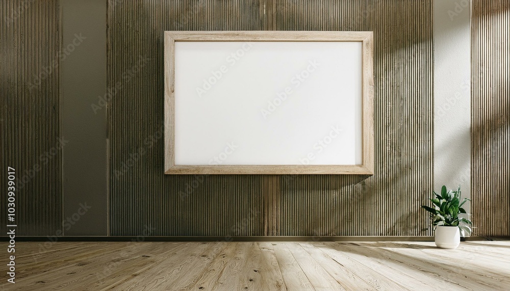 Mockup poster frame close up in interior background, 3d render Mockup poster frame close up in interior background, 3d render