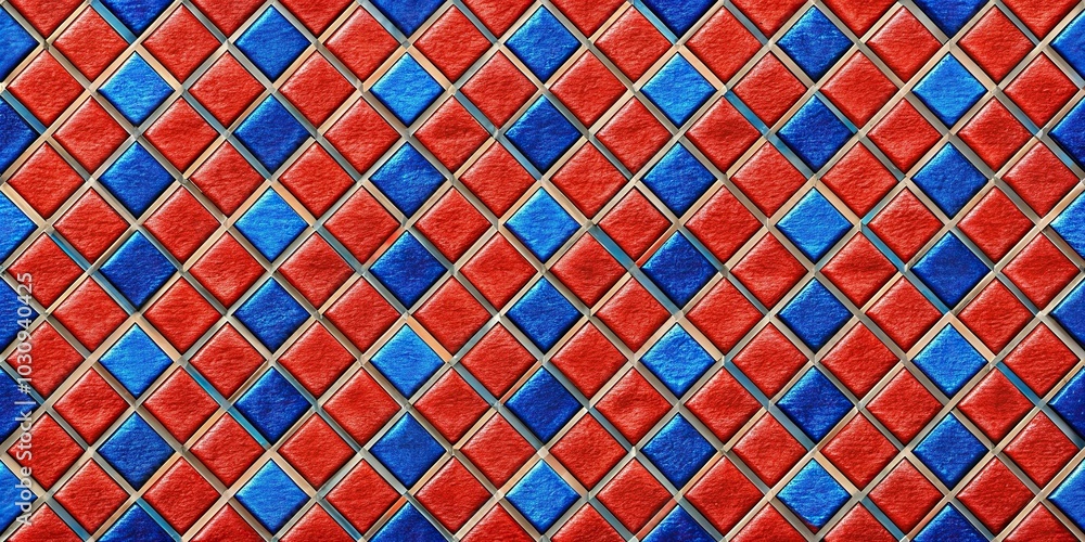 red and blue brickwork in diamond pattern with leading lines red and blue brickwork in diamond pattern with leading lines