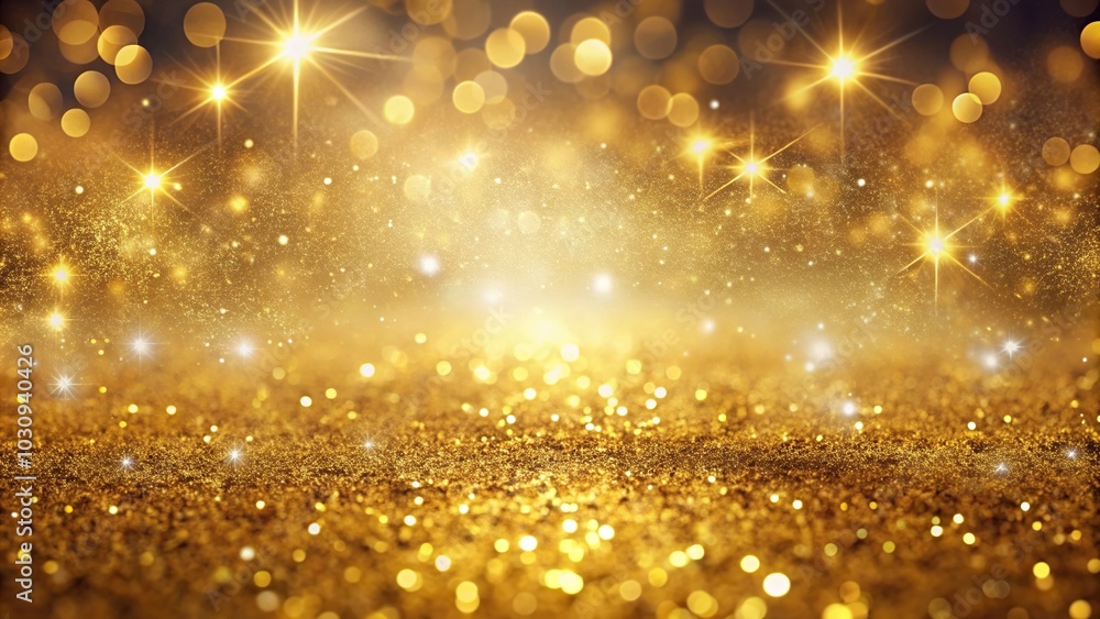 Obraz premium Reflected gold color glitter light effect decoration background