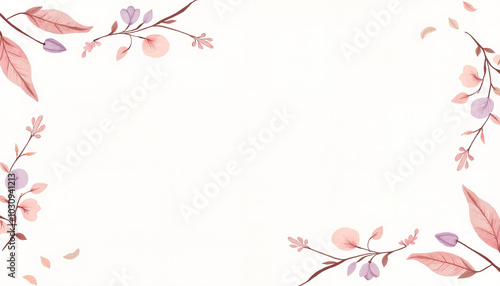 Elegant floral background with soft pastel colors for decoration and design