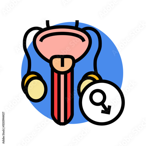 erectile dysfunction color icon vector. erectile dysfunction sign. isolated symbol illustration