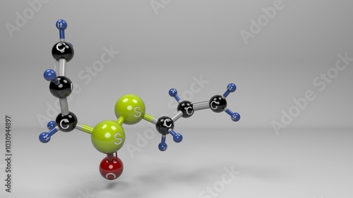 Schilderij op canvas Allicin molecule