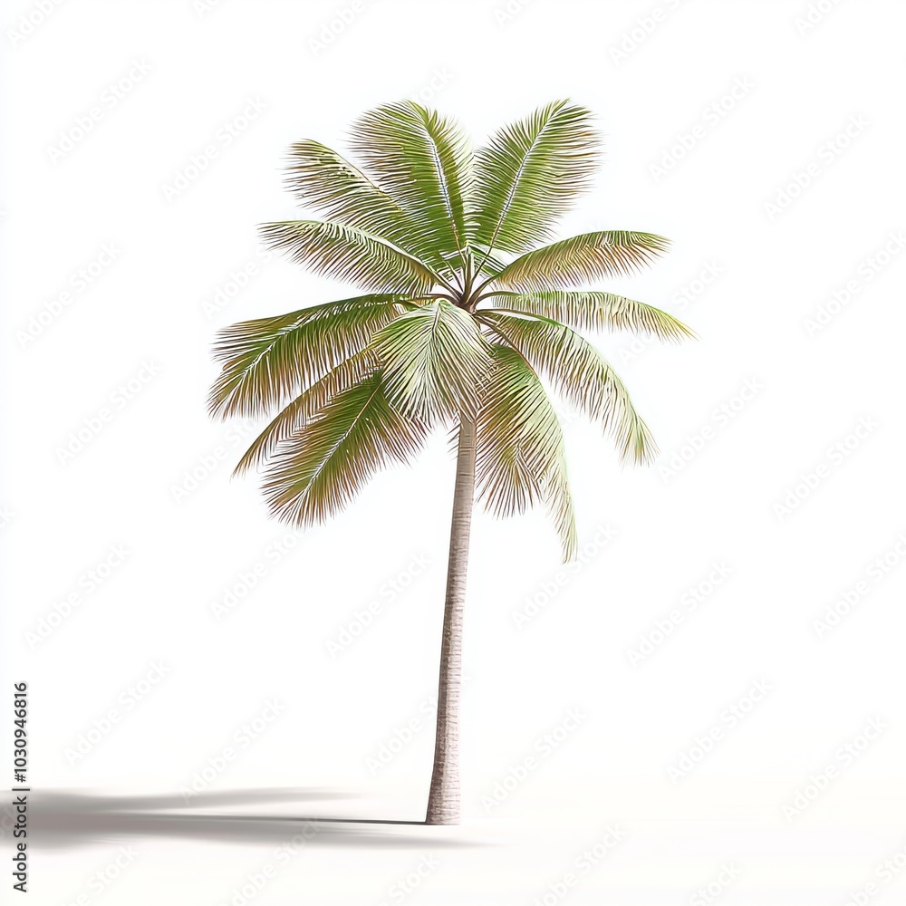 Obraz premium Tree (Roystonea Oleracea Palm Tree 1) from the front